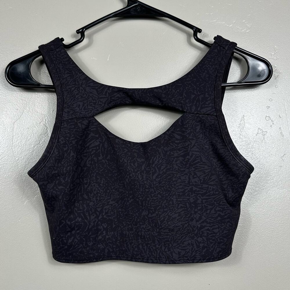 Lululemon Everlux Cut-Out Train Bra Medium Support, B/C Cups Crunch Black Size 6